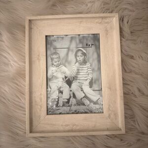 5x7 Natural Wood Photo Frame ivory cottage core